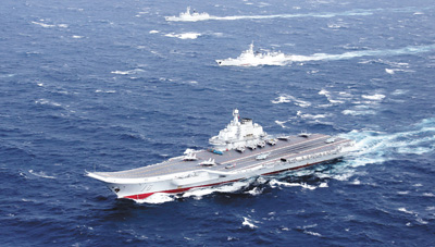 中國海軍航母，走向深藍(lán)，展示大國力量，中國海軍航母，展示大國力量，深藍(lán)海域揚(yáng)帆起航