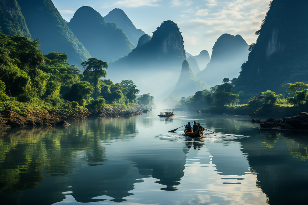 桂林山水風景圖片，領(lǐng)略千年畫卷之美，桂林山水風景，千年畫卷之美圖片展示